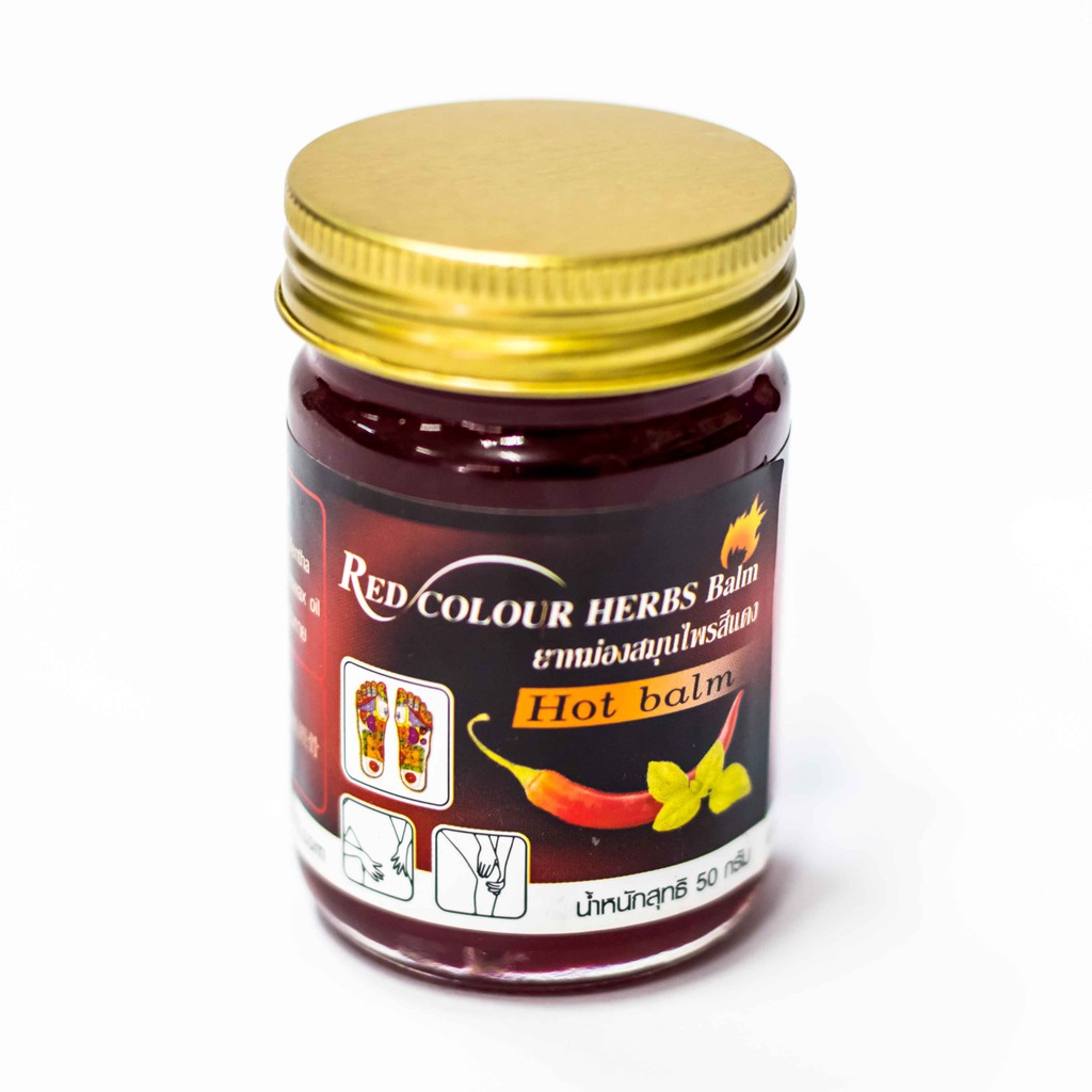 [3-5 Ngày] Dầu Cù Là Ớt Red Colour Herbs Balm 50g Thái Lan