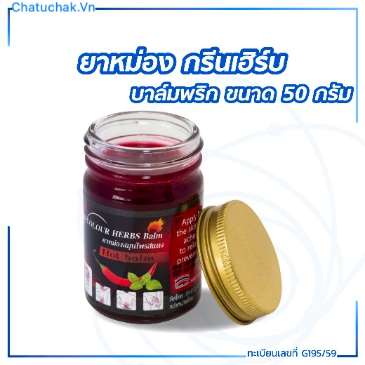 [3-5 Ngày] Dầu Cù Là Ớt Red Colour Herbs Balm 50g Thái Lan - ảnh 3