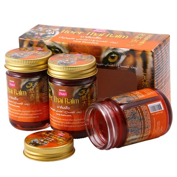 Combo 3 Chai Dầu Cù Là Hổ Banna Tiger Thai Balm 50g Thái Lan [Không Có Hộp] - ảnh 2