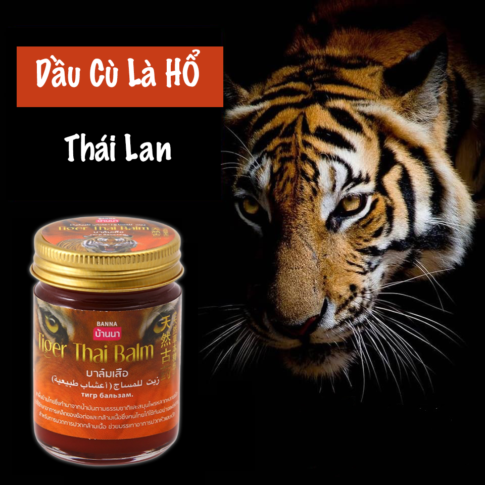 Combo 3 Chai Dầu Cù Là Hổ Banna Tiger Thai Balm 50g Thái Lan [Không Có Hộp] - ảnh 3