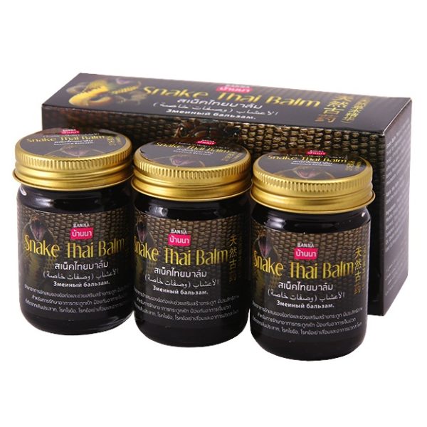 Combo 3 Chai Dầu Cù Là Rắn Banna Snake Thai Balm 50g Thái Lan [Không Có Hộp] - ảnh 2