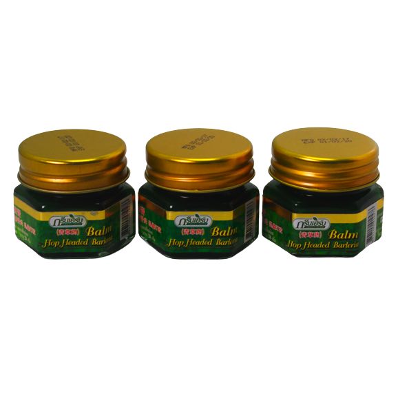 Combo 3 Chai Dầu Cù Là Thơm Màu Xanh Green Herb 20g Thái Lan