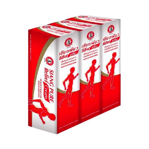 Combo 3 Chai Dầu Xoa Bóp Ông Già Siang Pure Relief Cream 30g Thái Lan