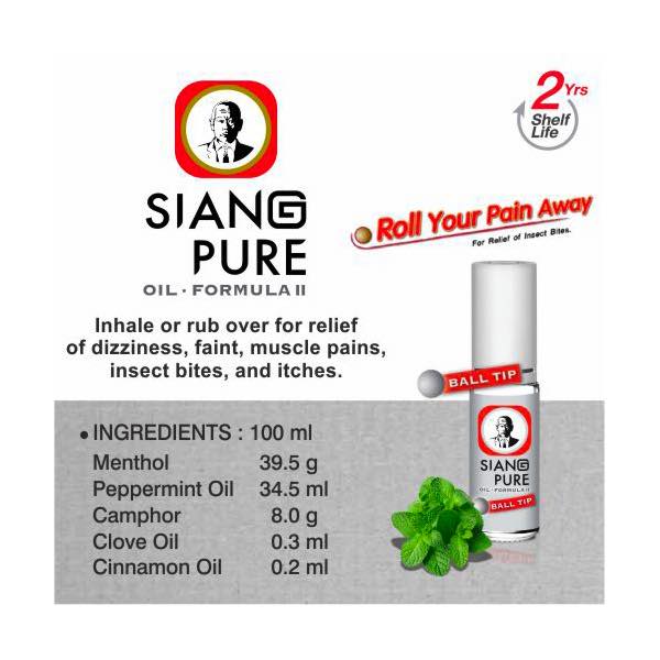 Combo 6 Chai Dầu Lăn Ông Già Siang Pure Mix 3 Vàng 3 Bạc Thái Lan - ảnh 3